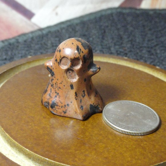 Red Obsidian Ghost,Hand carved~detailed~awesome colors~Witch, Wiccan, Re… - Picture 4 of 5